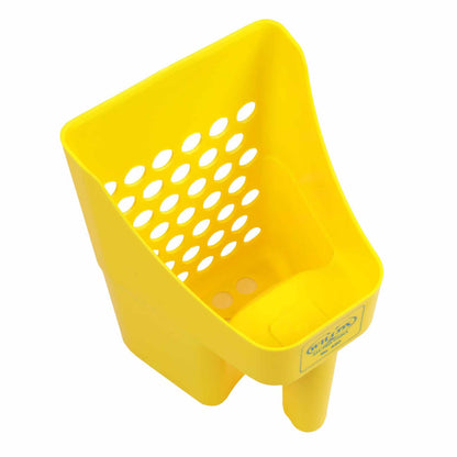 White's plastic sand scoop with measuring reference showing 8.5 inch length