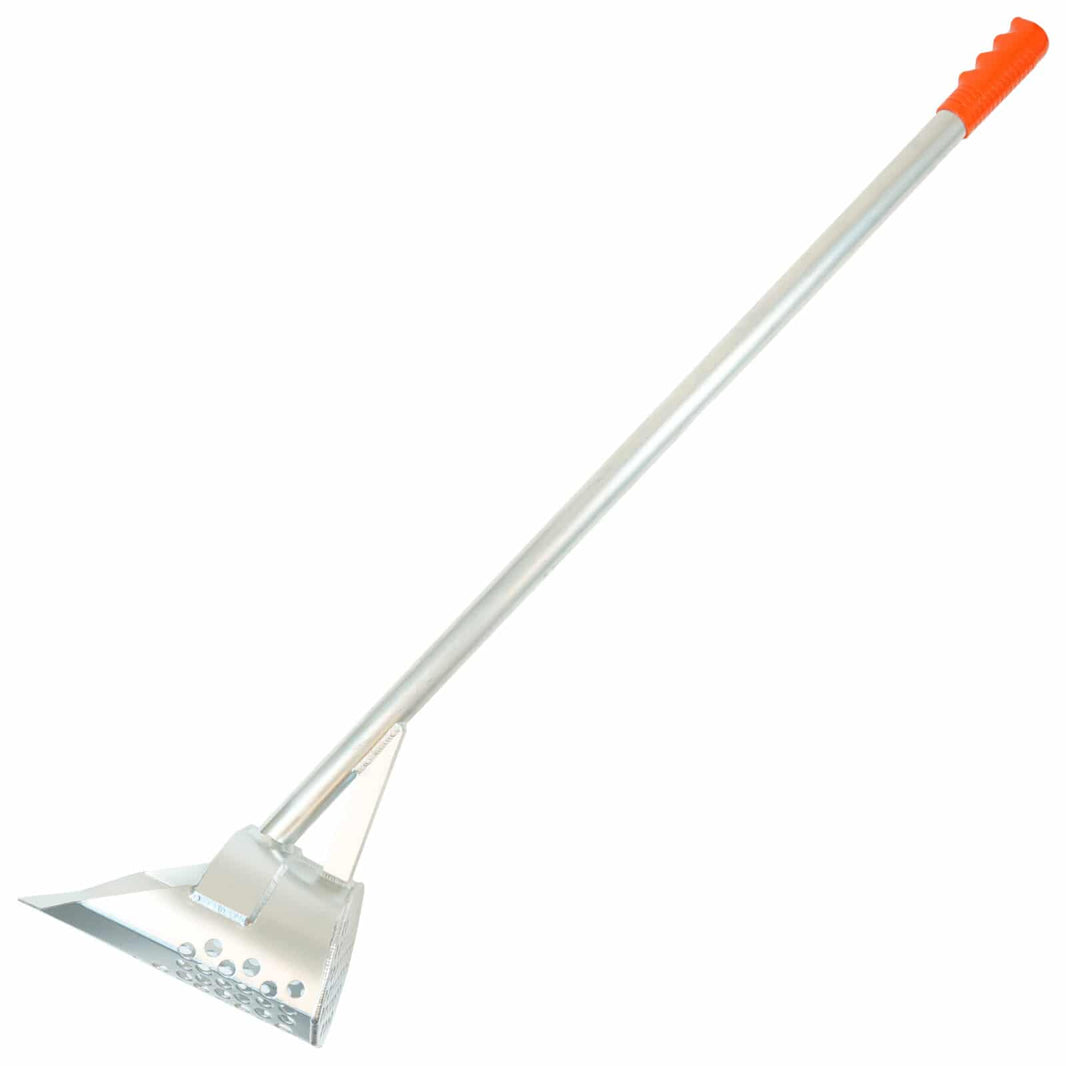 RTG Blade aluminum sand scoop with V-shaped bucket and angled backplate for beach metal detecting