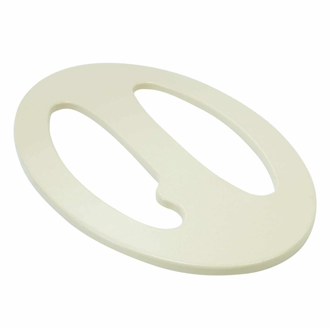 Coiltek 18x12 inch white hard plastic Goldstalker coil cover showing fitted design