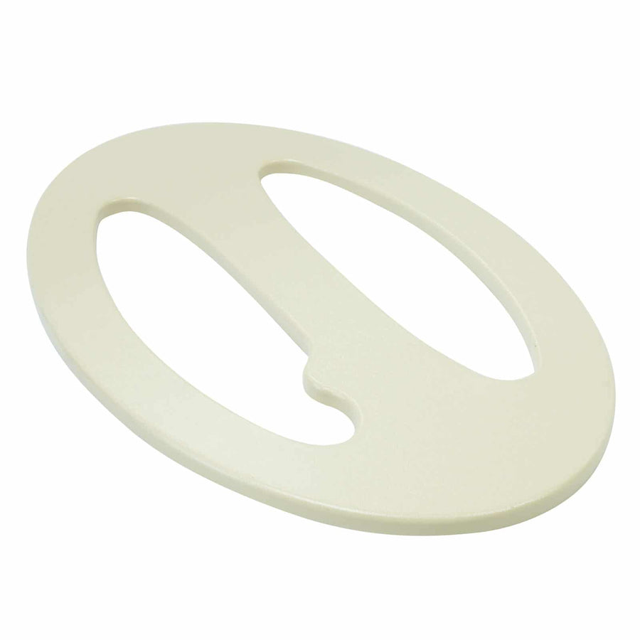 Coiltek 18x12 inch white hard plastic Goldstalker coil cover showing fitted design