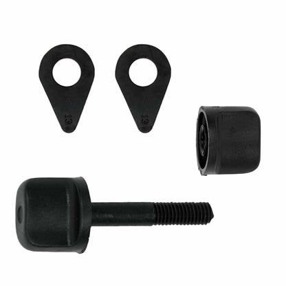 Minelab Equinox coil hardware kit showing bolt, wing nut and washers