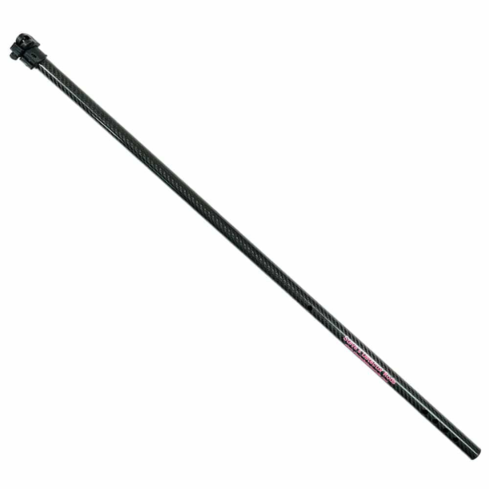 Steve's carbon fiber upper shaft with cam lock and rubber end cap for Minelab Equinox
