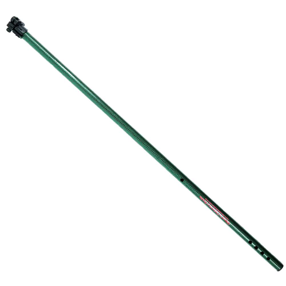 Steve's Detector Rods green carbon fiber upper shaft with adjustment holes visible