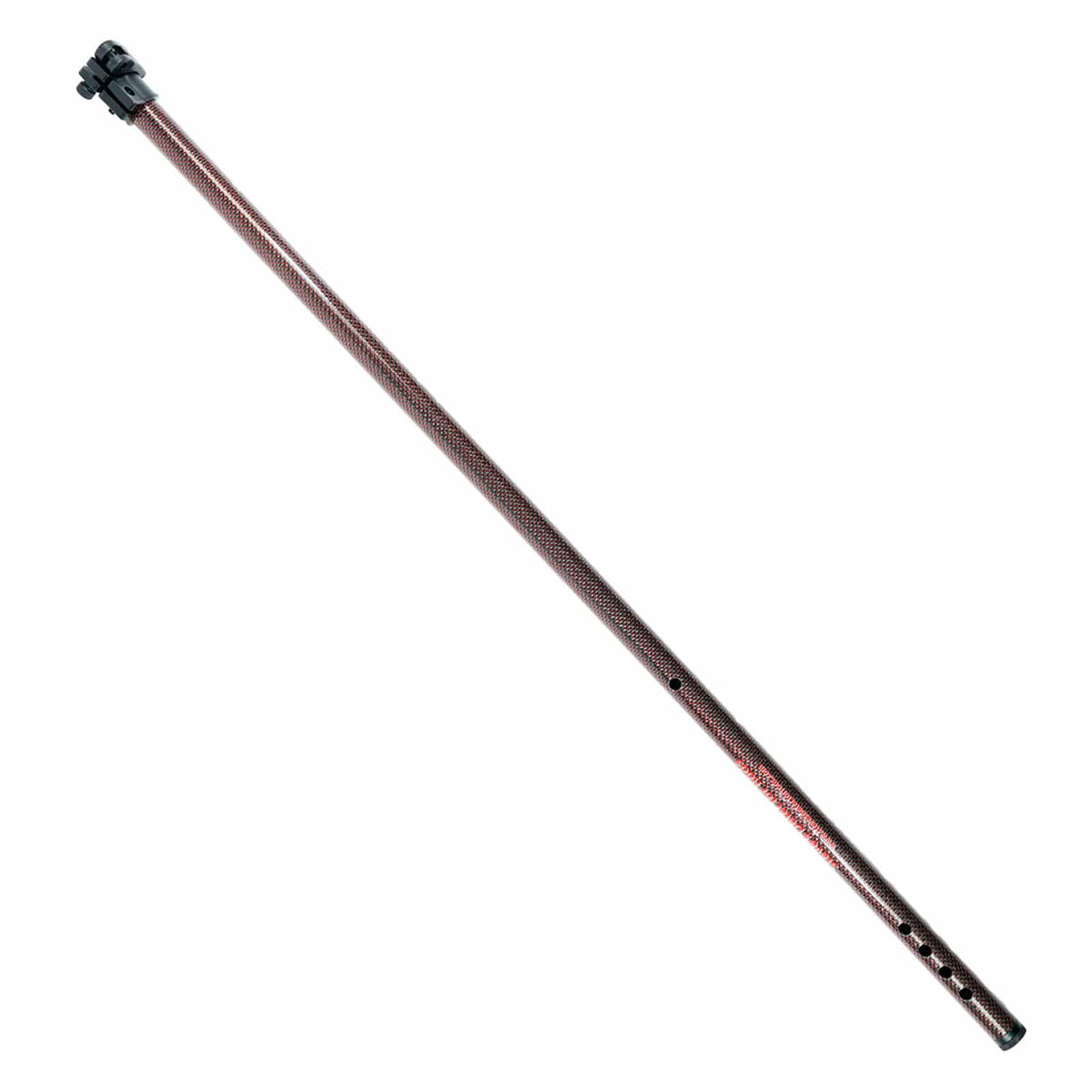 Red carbon fiber Equinox upper shaft showing counterweight threading