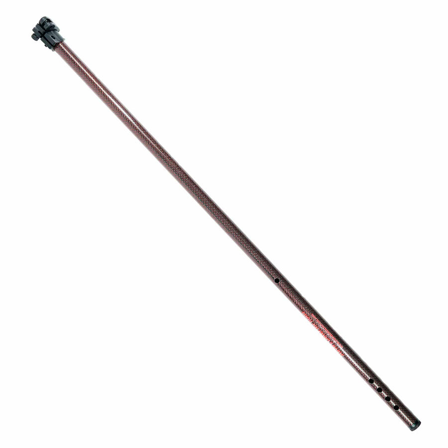 Red carbon fiber Equinox upper shaft showing counterweight threading