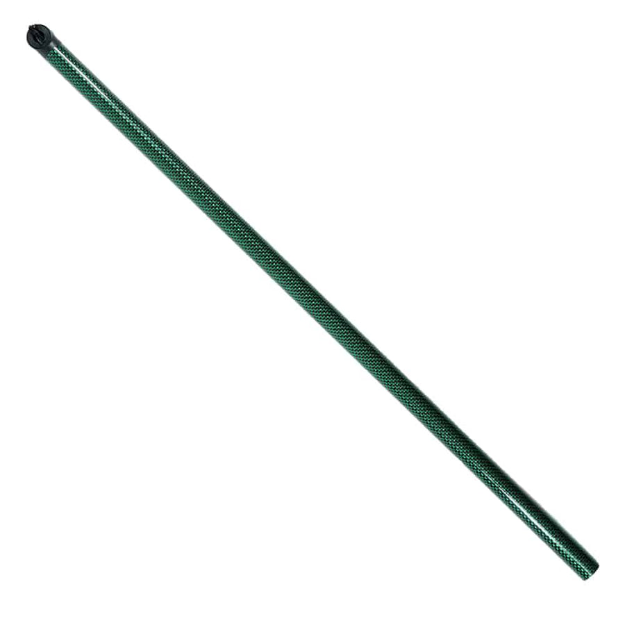 Green Steve's carbon fiber lower rod showing spring button position