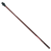Red carbon fiber counterweight-ready rod set with threaded butt end and cam lock