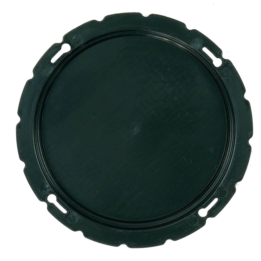 Blue Bowl 4-inch black classifier lid shown from above displaying round design and rim
