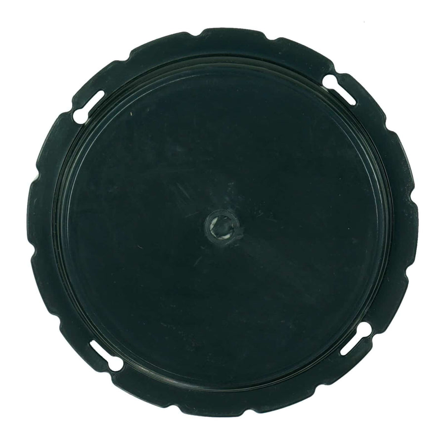 Blue Bowl black classifier lid side view showing depth and construction details