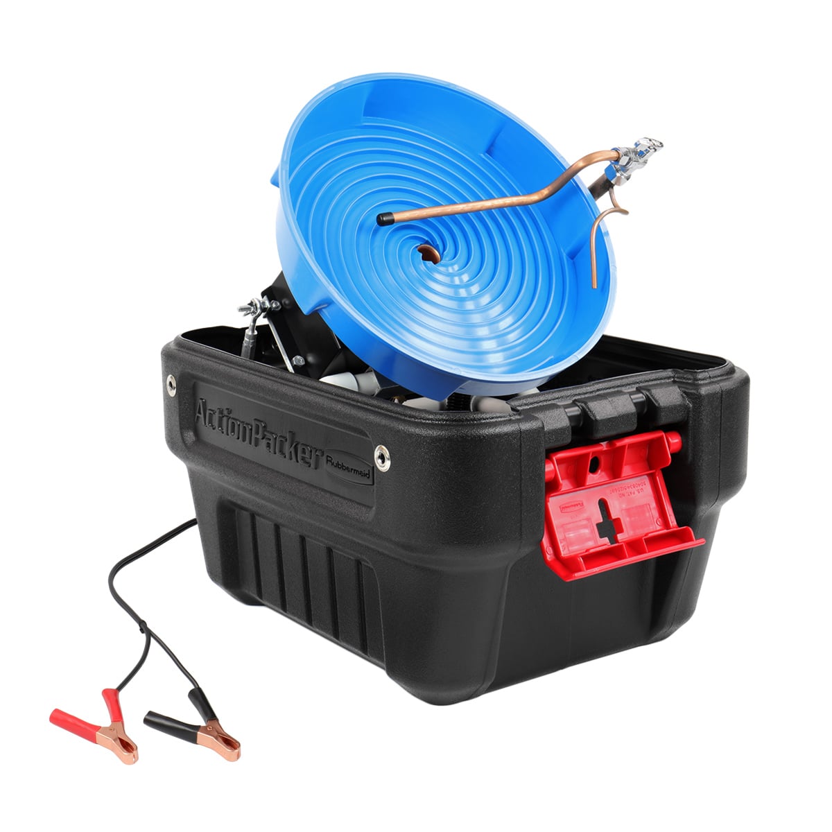 Gold Miner Advanced Spiral Wheel gold prospecting panning machine with blue spiral pan and carrying case