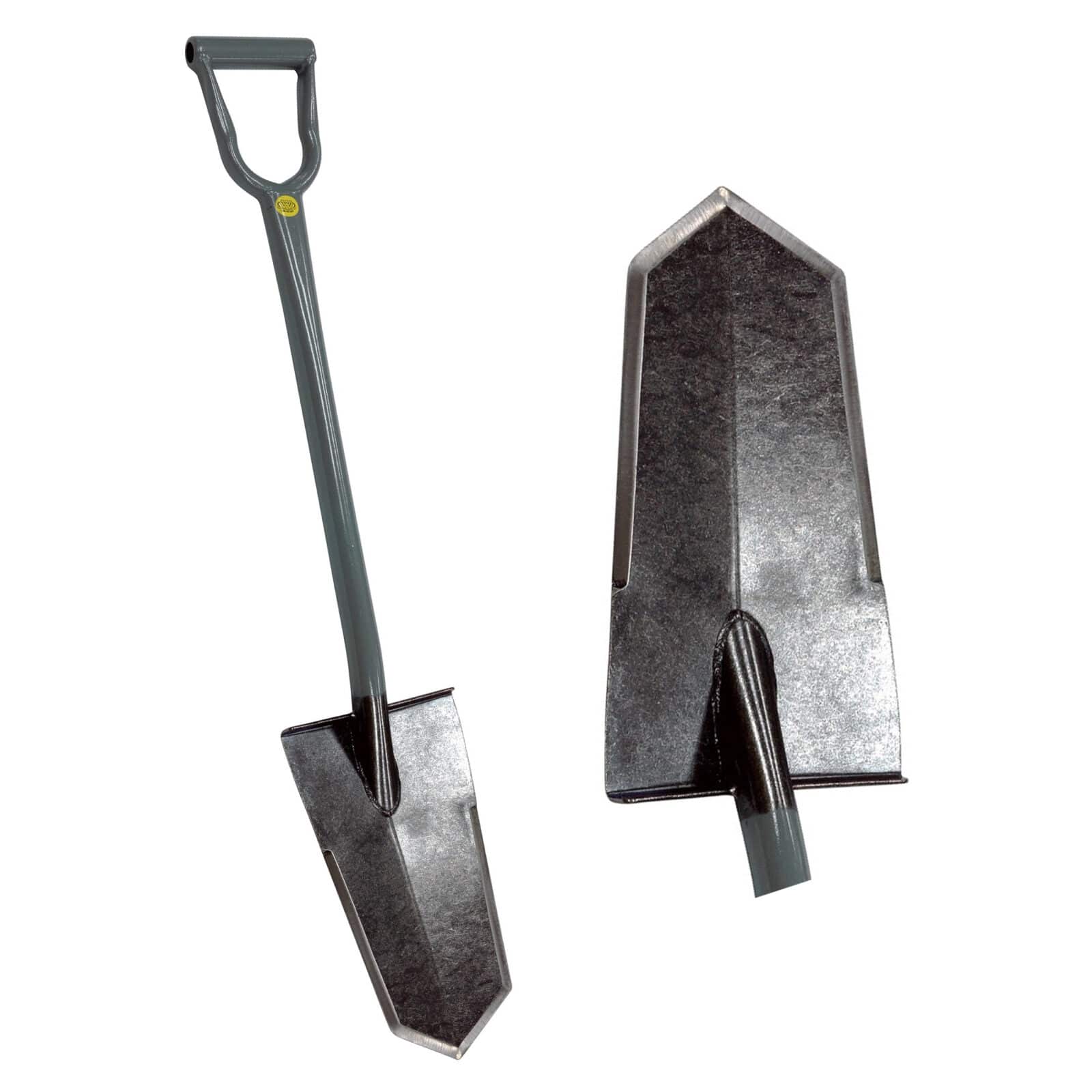 Lesche Super Sampson Grey D-Handle Shovel w/ Heat Treated Blade