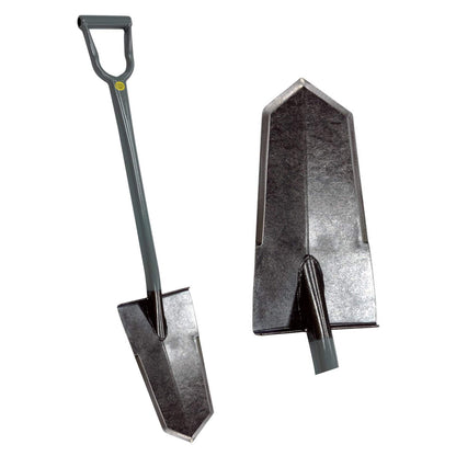 Lesche Super Sampson Grey D-Handle Shovel with Heat-Treated Blade