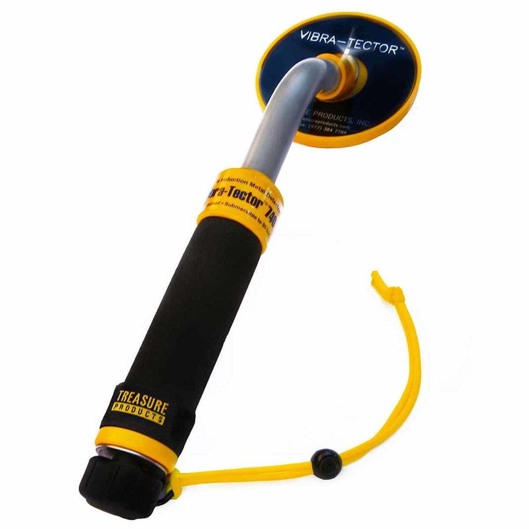 Metal detector with Vibra-Tector head on a white background.