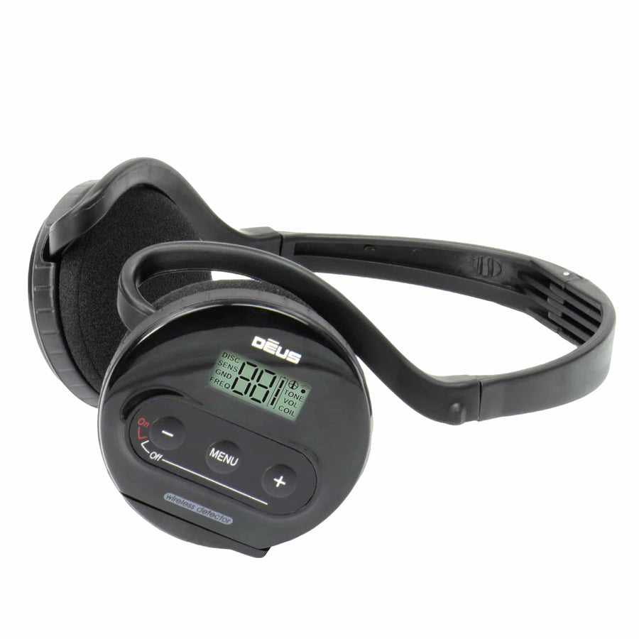 XP WS4 wireless backphone headphones rear view showing foldable band