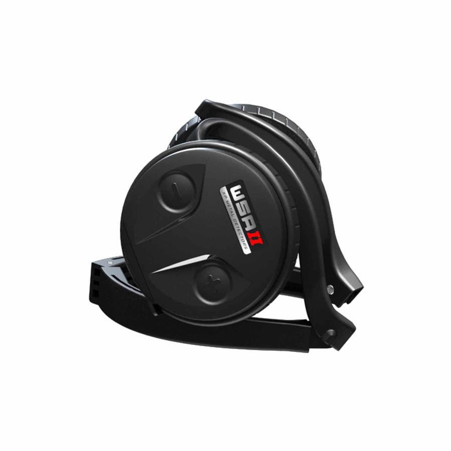 The Deus II WSAII headphones, folded for storage and photographed against a white background