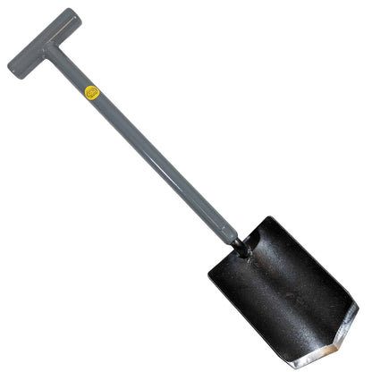 Lesche All Purpose Shovel with T-handle and curved blade, aircraft-quality steel construction