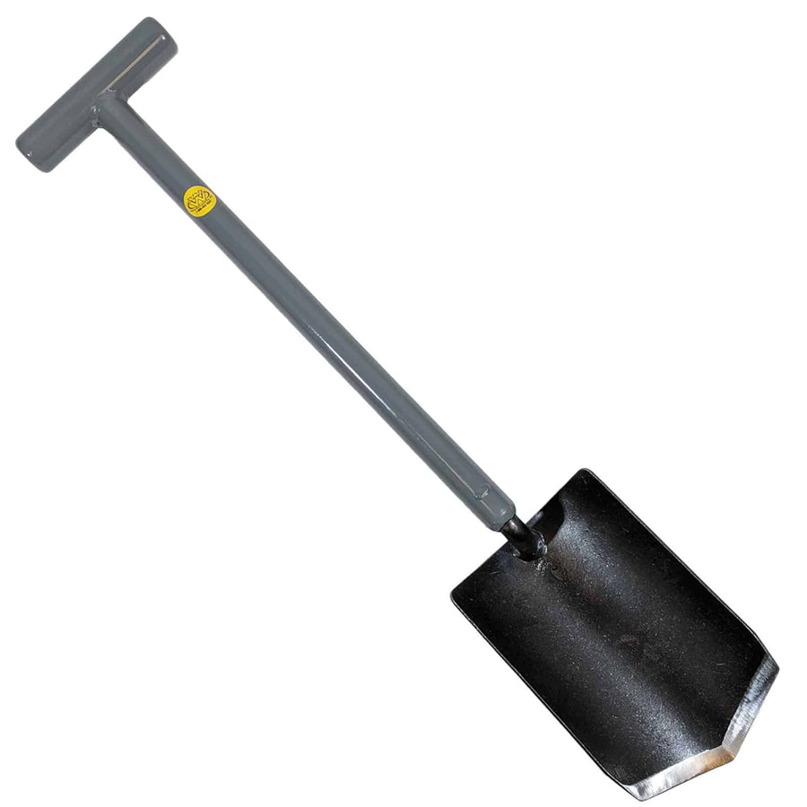 Lesche All Purpose Shovel with T-handle and curved blade, aircraft-quality steel construction
