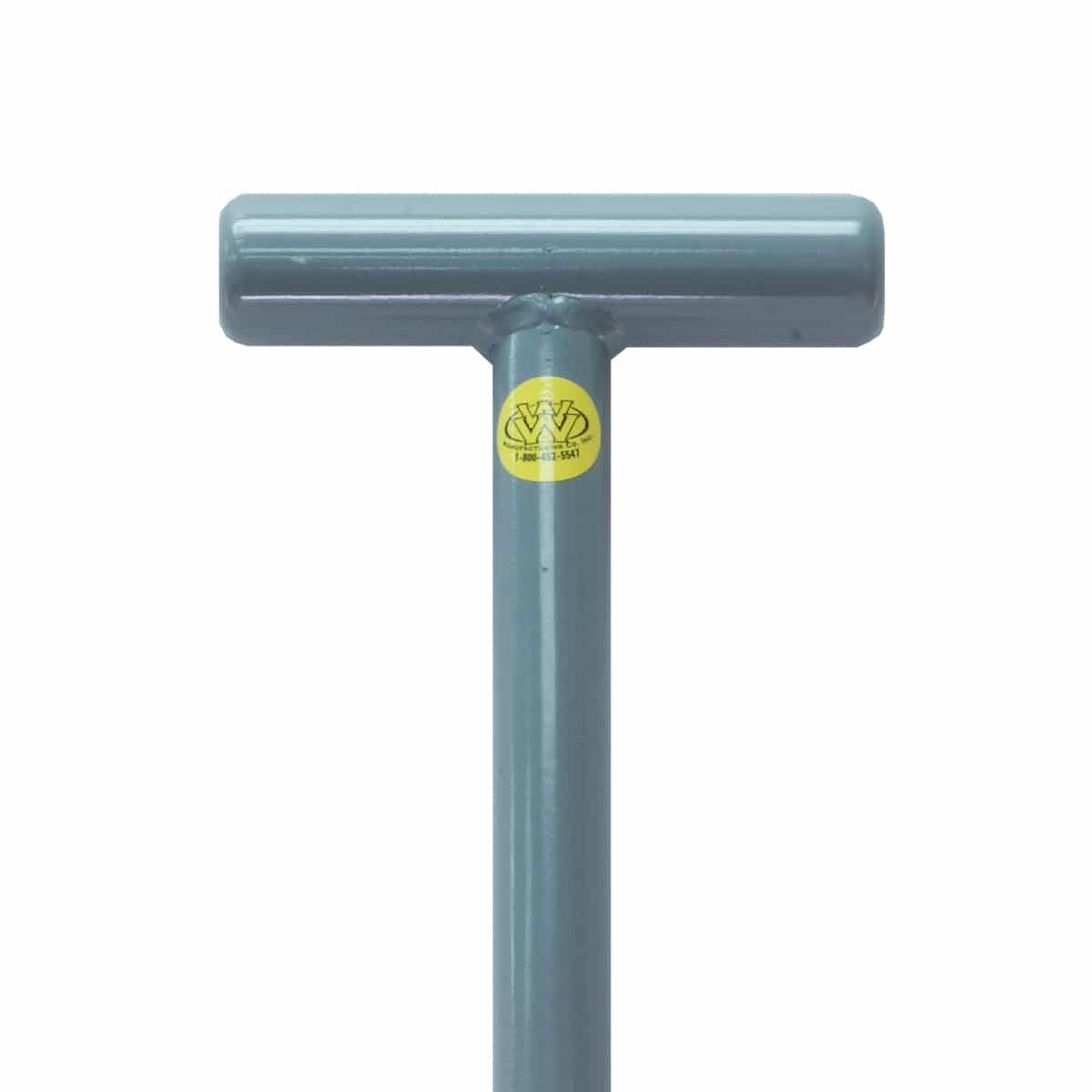 Close-up of the Lesche Sampson T-handle with the yellow W.W. Manufacturing badge