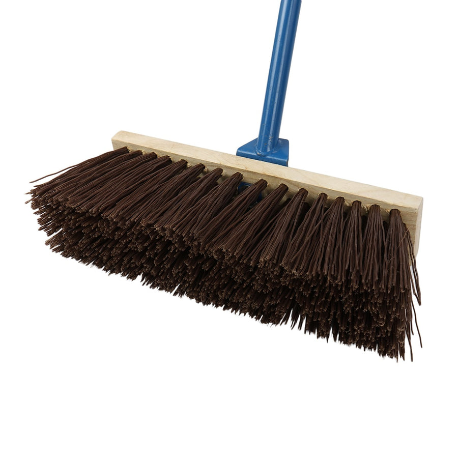 Lesche King of Spades broom full length view showing 63-inch overall size