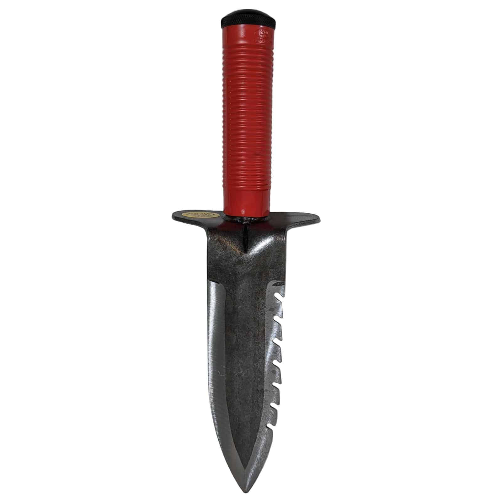 Lesche Model 76 Right Serrated Digging Tool w/ Hollow Handle, Screw on Cap, and Belt Sheath