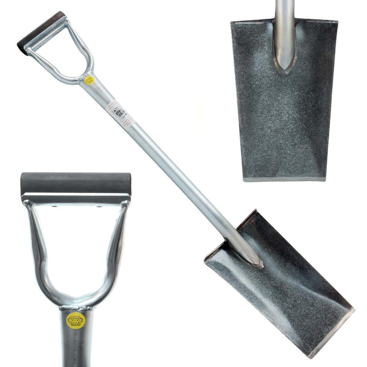 King of Spades 40 in shovel with 13 in straight welded blade and steel D handle