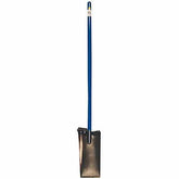 King of Spades long handle shovel with 15-inch edge and rubber foot pad, full length