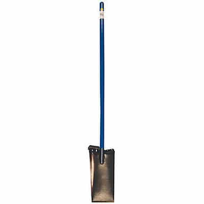 King of Spades long handle shovel with 15-inch edge and rubber foot pad, full length