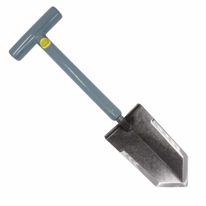 Lesche Mini Sampson 18-inch T-handle shovel with pre-sharpened blade for metal detecting and field digging