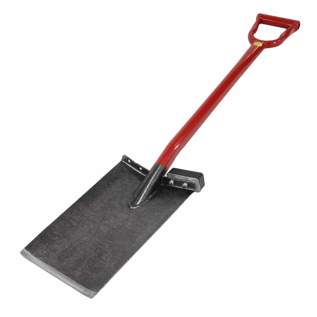 King of Spades Ultra Lite 12-inch spade with red D-handle, black heat-treated steel blade, and rubber foot pad