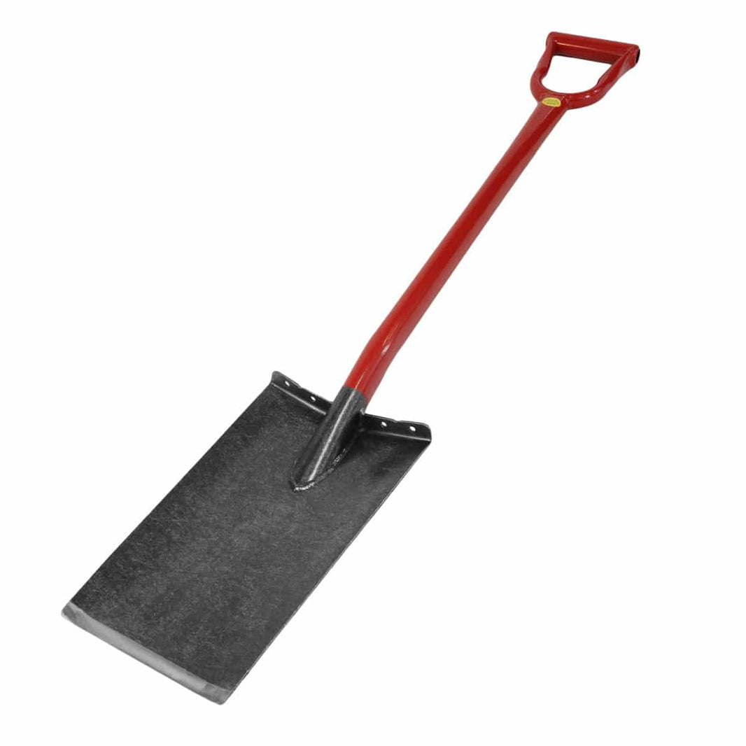 King of Spades Ultra Lite 12-inch shovel with red D-grip handle and heat-treated steel blade