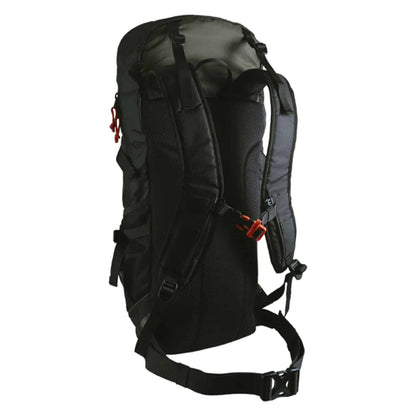 Back view of the XP Backpack 240 showing padded shoulder straps, chest clip and waist belt