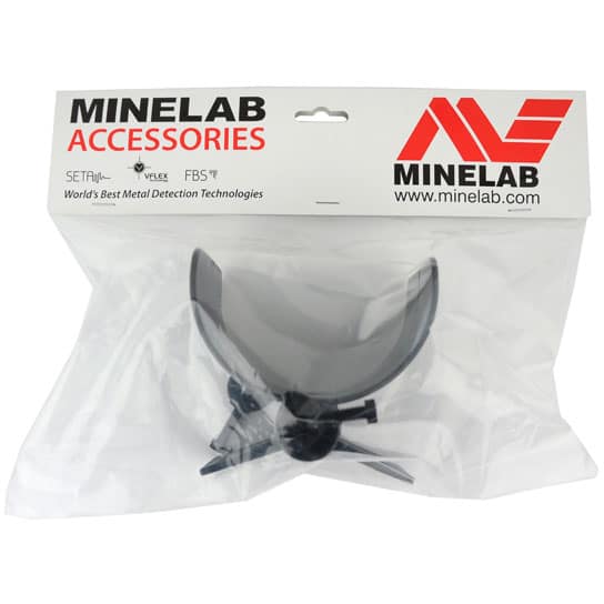 Minelab armrest kit components packaged in clear retail packaging