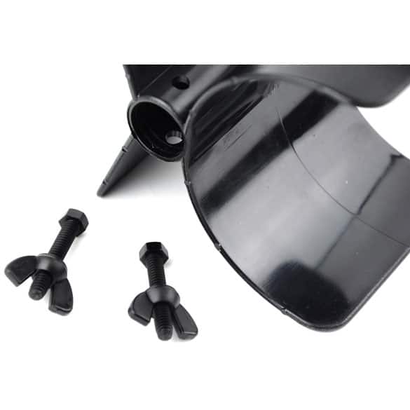 Minelab armrest kit displayed with metal detector shaft styling