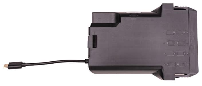 Top view of the battery pack. 