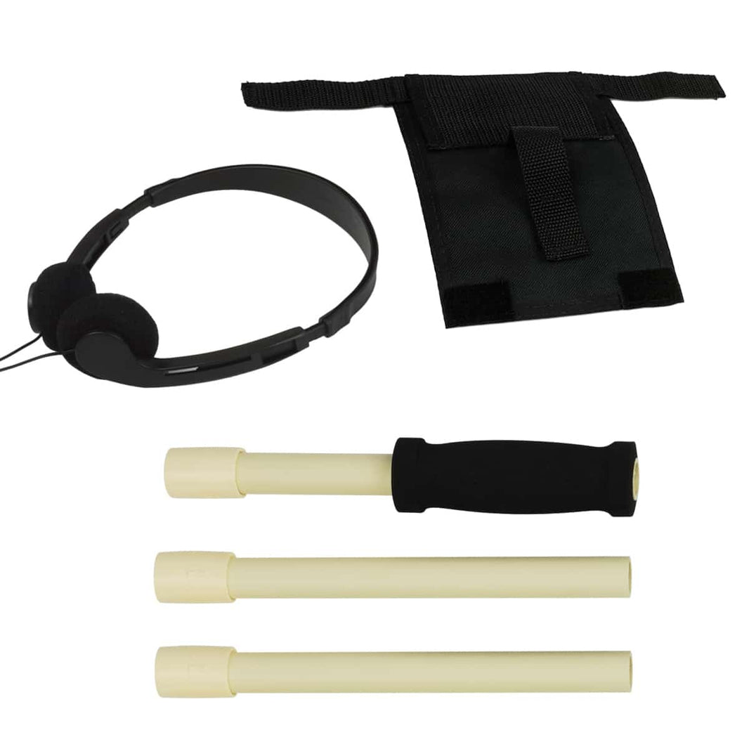 Falcon MD20 accessories bundle showing headphones, handle and holster kit