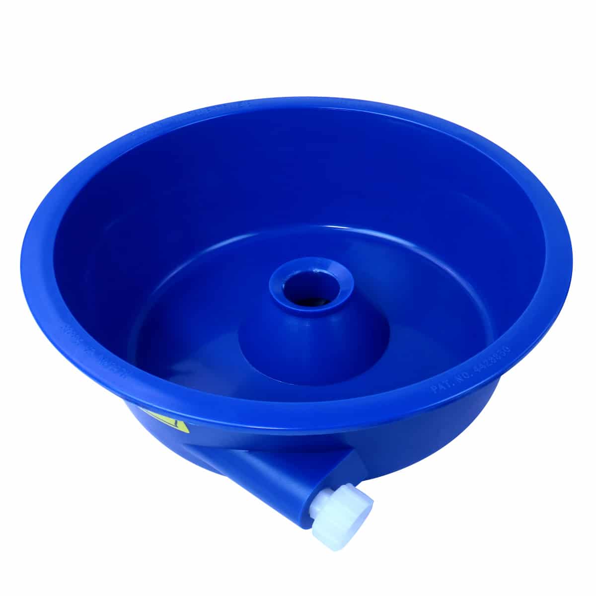 The Blue Bowl gold concentrator, shown against a white backdrop