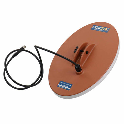Coiltek 14x9 Gold Extreme coil attached to Minelab SDC 2300 detector with extended shaft