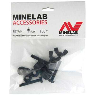Minelab coil hardware kit in retail packaging with part number visible