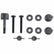 Complete Minelab coil hardware kit contents displayed for E-Trac Safari Explorer