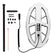 XP Deus 9.5" x 5" Elliptical DD HF Search Coil with Cover, Lower Shaft & Parts