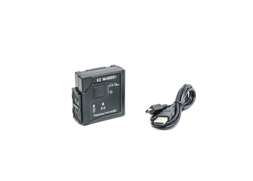 Nokta EZ Wander wireless transmitter module with headphone connector for metal detectors