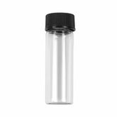 TerraX 6ML clear glass vial with black plastic screw cap for sample storage
