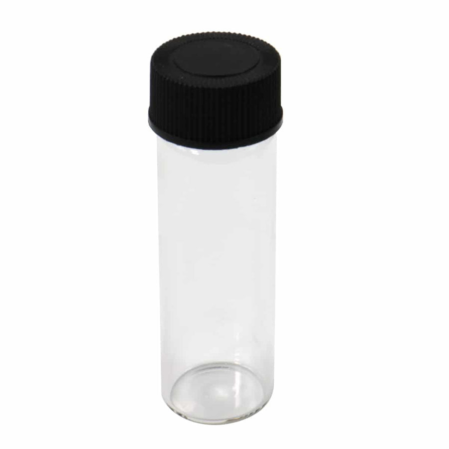 TerraX glass vial dimensions and size comparison for prospecting samples