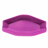 Gold Claw black plastic gold pan showing 5 riffle system and compact design