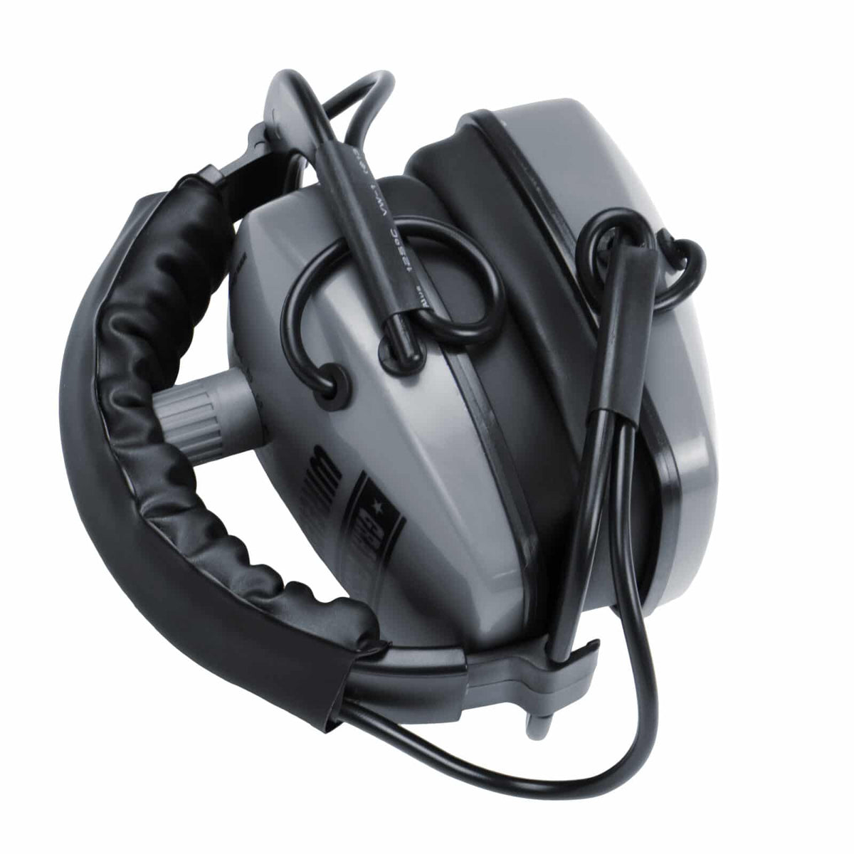 Gray Ghost Platinum Wireless headphones folded flat showing padded headband and ear cups