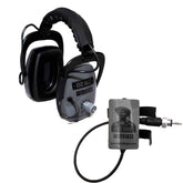 DetectorPro Gray Ghost Platinum Series wireless headphones with transmitter module for Minelab Equinox and Manticore metal detectors