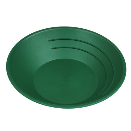 TerraX 10″ Green Plastic Gold Pans (2-Pack) with 4 oz Snifter Bottle – Essential Prospecting Kit