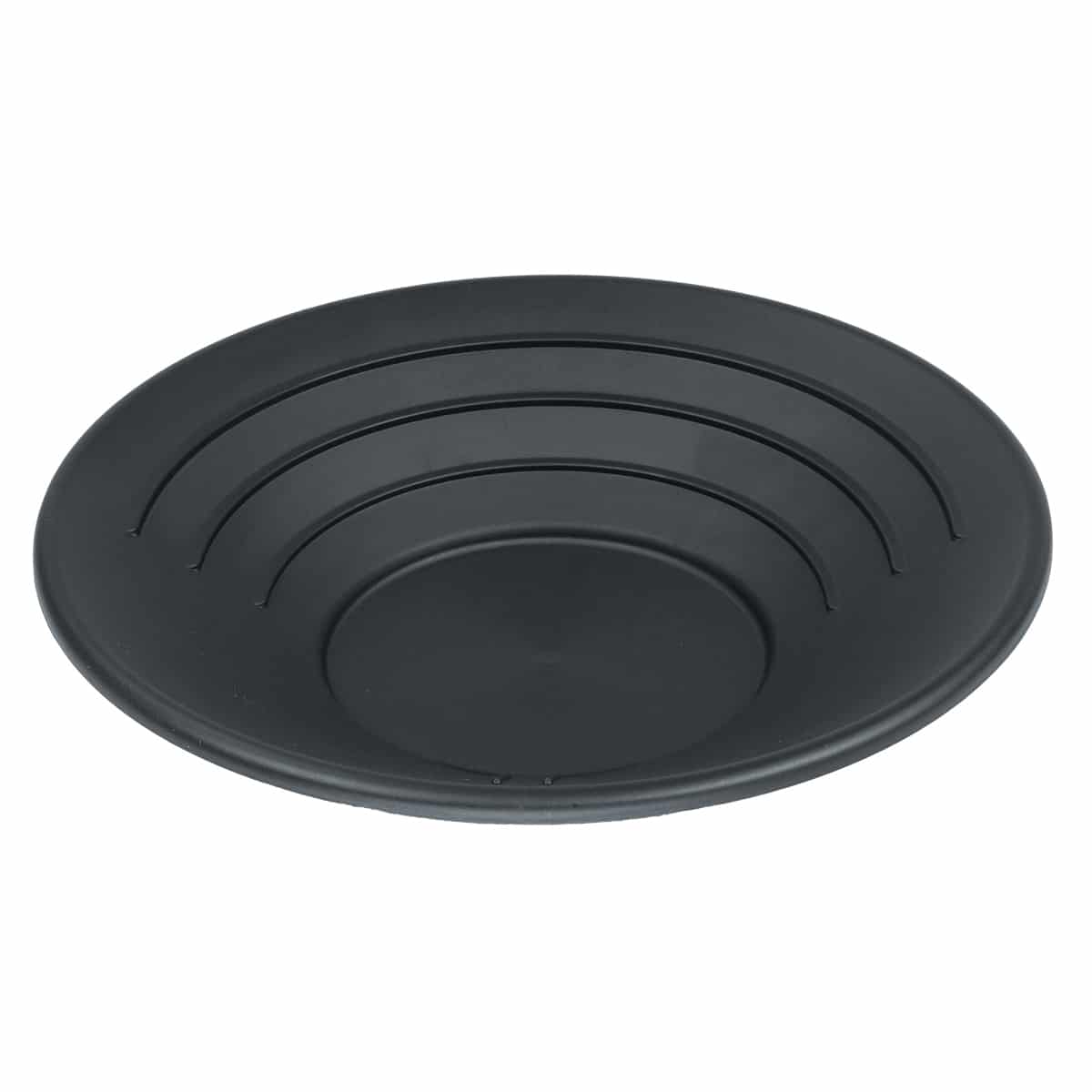 TerraX 14 inch gold pan bottom showing ridge layout and water guide channel