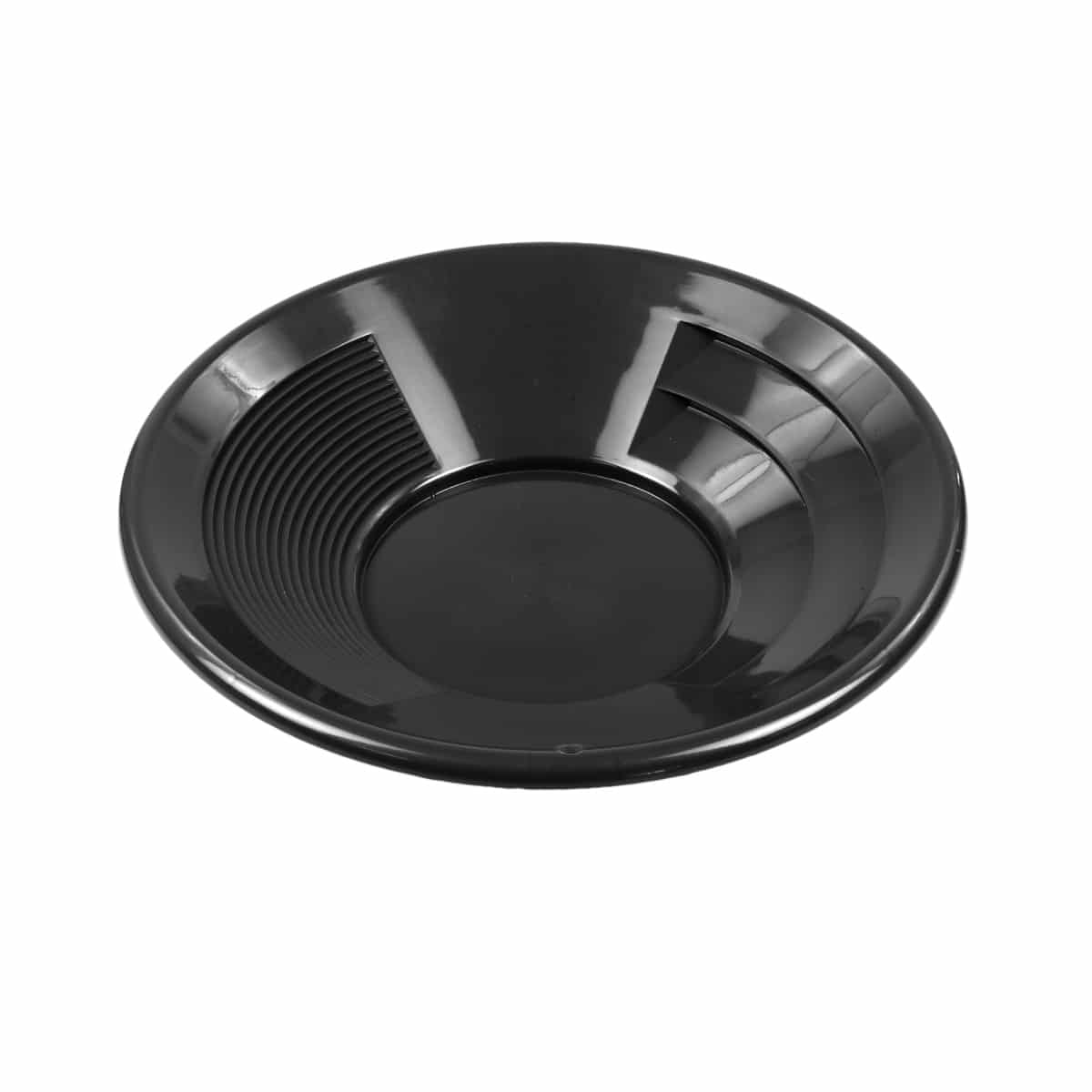 TerraX black gold pan side profile showing depth and riffle structure
