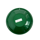 TerraX green gold pan showing riffle pattern and construction details